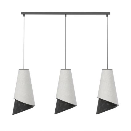 Pakaramais gaismeklis uz kabeļa MODA 3xE27/15W/230V pelēks/melns