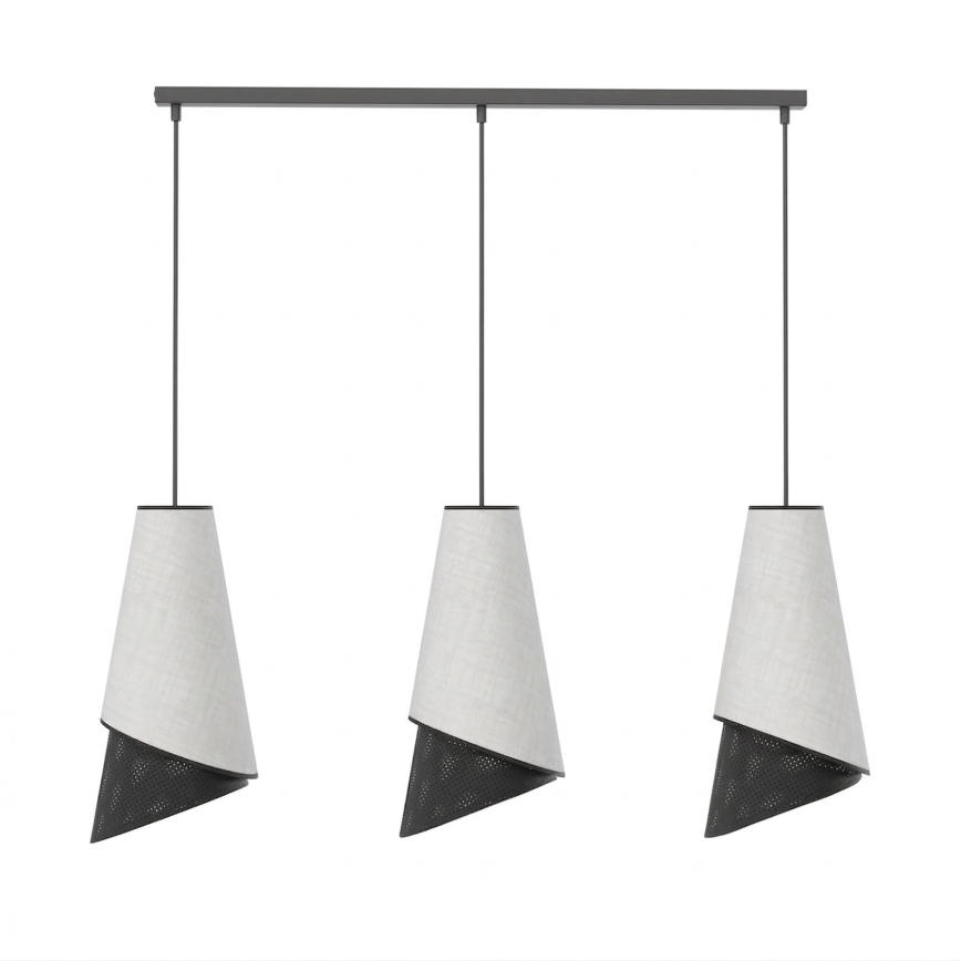 Pakaramais gaismeklis uz kabeļa MODA 3xE27/15W/230V pelēks/melns