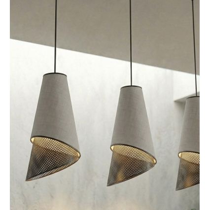 Pakaramais gaismeklis uz kabeļa MODA 3xE27/15W/230V pelēks/melns