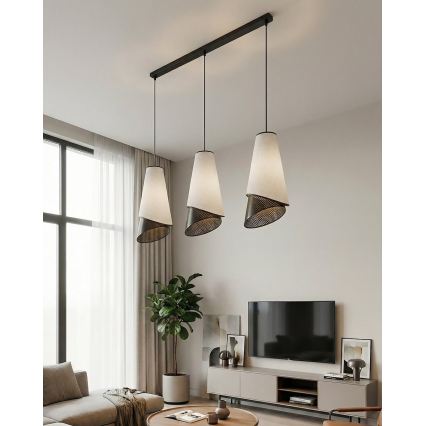 Pakaramais gaismeklis uz kabeļa MODA 3xE27/15W/230V pelēks/melns