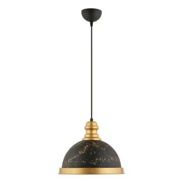 Pakaramais gaismeklis uz kabeļa MONZA 1xE27/40W/230V Ø 29 cm melns/bronzas krāsā