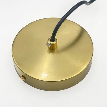 Pakaramais gaismeklis uz stieples CRISTAL 1xE14/15W/230V misiņš/dūmakaini melns