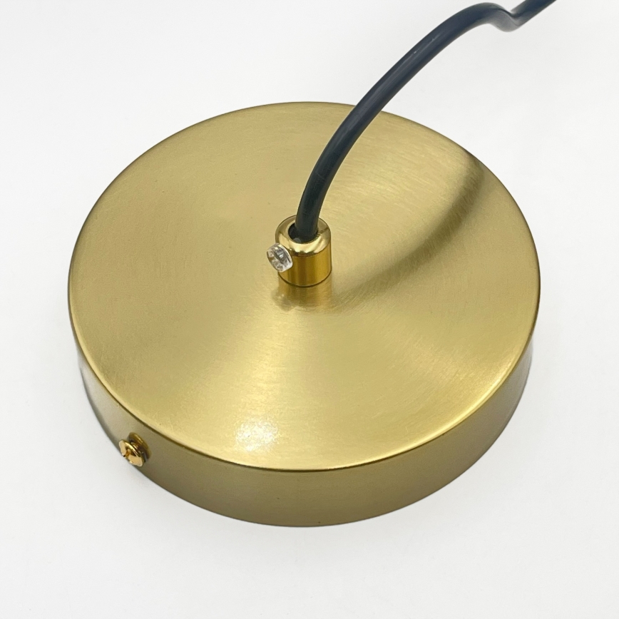 Pakaramais gaismeklis uz stieples CRISTAL 1xE14/15W/230V misiņš/dūmakaini melns