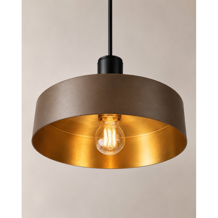 Pakaramais gaismeklis uz stieples HAKI 1xE27/60W/230V brūns/melns