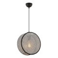 Pakaramais gaismeklis uz troses BIG DRUM 1xE27/60W/230V pelēks/melns