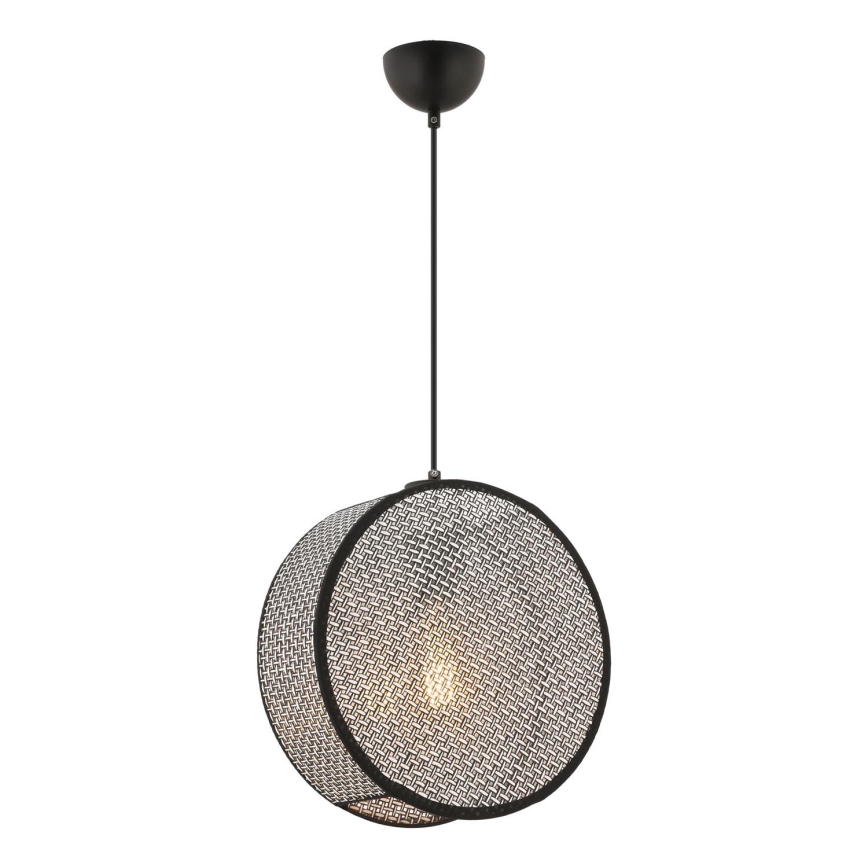 Pakaramais gaismeklis uz troses BIG DRUM 1xE27/60W/230V pelēks/melns
