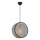 Pakaramais gaismeklis uz troses BIG DRUM 1xE27/60W/230V pelēks/melns
