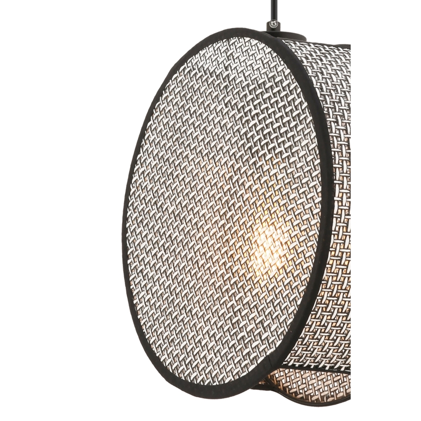 Pakaramais gaismeklis uz troses BIG DRUM 1xE27/60W/230V pelēks/melns