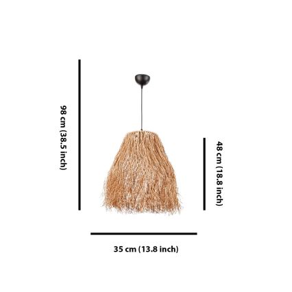 Pakaramais gaismeklis uz troses FRINGE 1xE27/40W/230V rafija