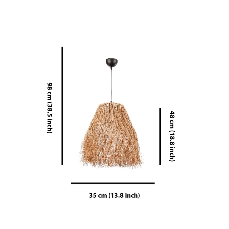 Pakaramais gaismeklis uz troses FRINGE 1xE27/40W/230V rafija