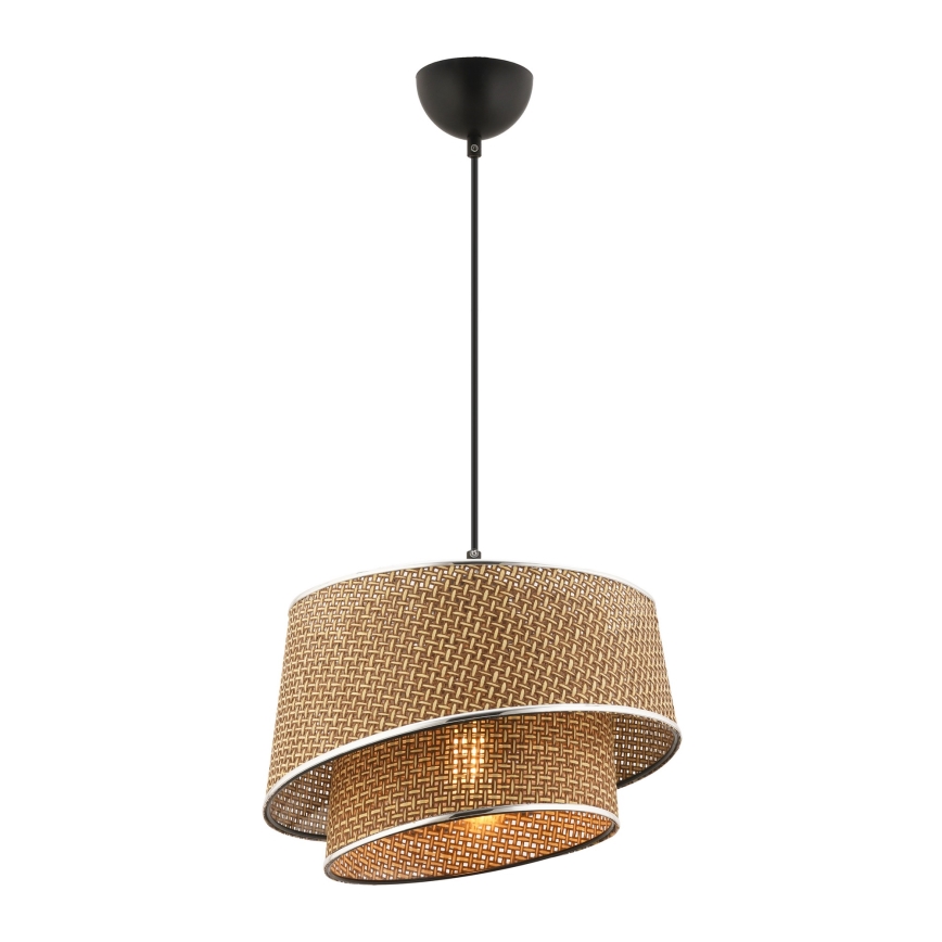 Pakaramais gaismeklis uz vada BARETTE 1xE27/60W/230V brūns/spīdīgs hroms