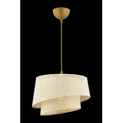 Pakaramais gaismeklis uz vada BARETTE 1xE27/60W/230V krēmkrāsains