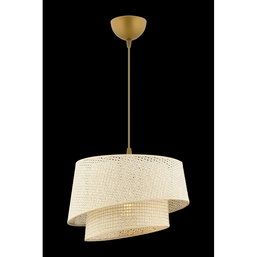 Pakaramais gaismeklis uz vada BARETTE 1xE27/60W/230V krēmkrāsains