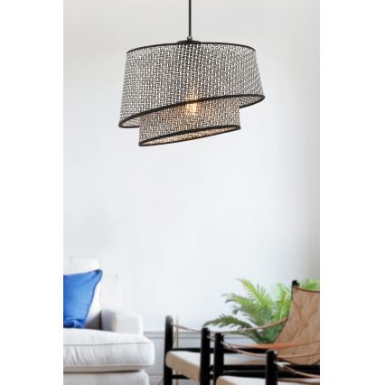 Pakaramais gaismeklis uz vada BARETTE 1xE27/60W/230V pelēks/melns