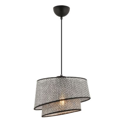 Pakaramais gaismeklis uz vada BARETTE 1xE27/60W/230V pelēks/melns