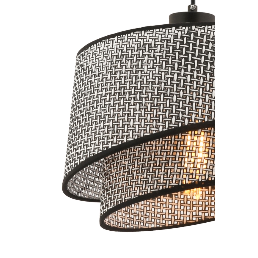 Pakaramais gaismeklis uz vada BARETTE 1xE27/60W/230V pelēks/melns