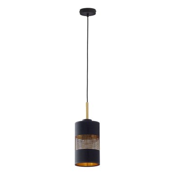Pakaramais gaismeklis uz vada BOGART 1xE27/15W/230V melns/zelts