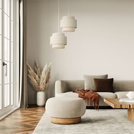 Pakaramais gaismeklis uz vada BOHO 2xE27/60W/230V balts