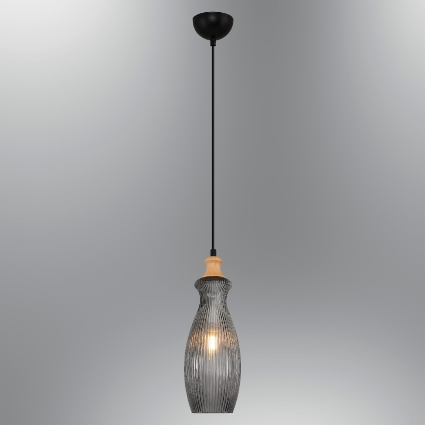 Pakaramais gaismeklis uz vada BOTTLE 1xE14/4W/230V dūmakains