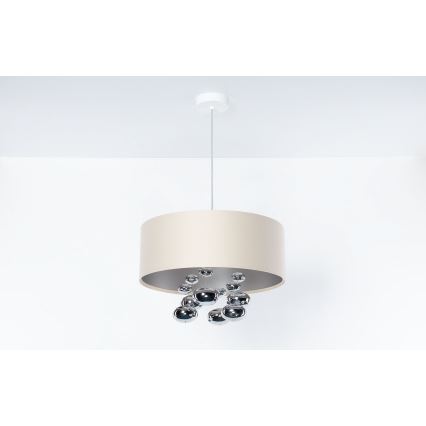 Pakaramais gaismeklis uz vada BUBBLE 1xE27/60W/230V, diam. 40 cm, bēšs