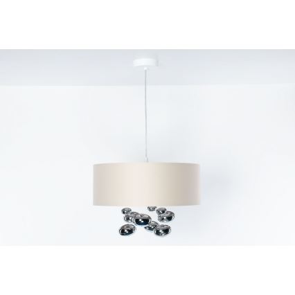 Pakaramais gaismeklis uz vada BUBBLE 1xE27/60W/230V, diam. 40 cm, bēšs