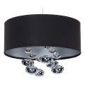 Pakaramais gaismeklis uz vada BUBBLE 1xE27/60W/230V Ø 50 cm melns