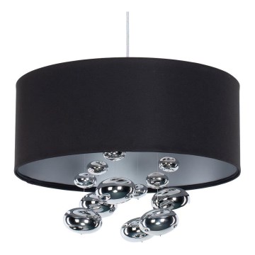 Pakaramais gaismeklis uz vada BUBBLE 1xE27/60W/230V Ø 50 cm melns
