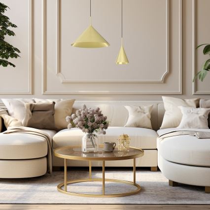 Pakaramais gaismeklis uz vada CAPITAL 1xGX53/15W/230V Ø 46 cm zelta krāsā