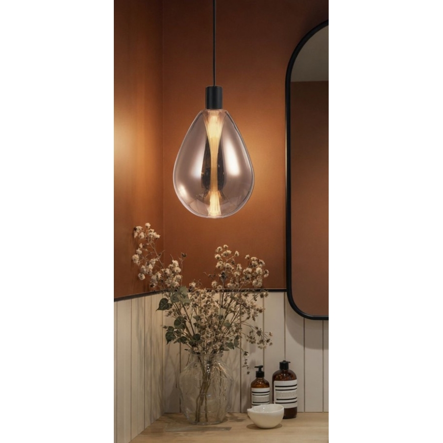 Pakaramais gaismeklis uz vada DENSO 1xG9/5W/230V, diam. 20 cm, vara/melna