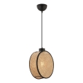 Pakaramais gaismeklis uz vada DRUM 1xE27/60W/230V brūns/melns