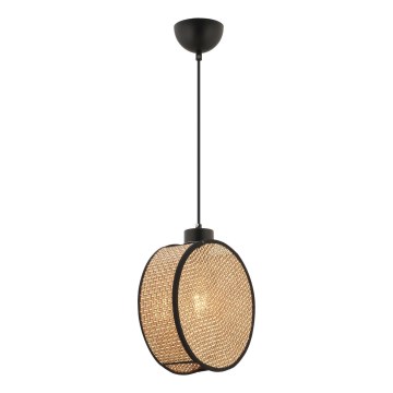 Pakaramais gaismeklis uz vada DRUM 1xE27/60W/230V brūns/melns