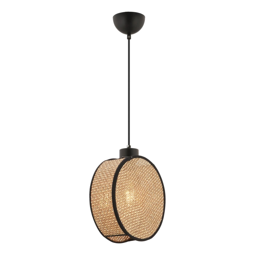 Pakaramais gaismeklis uz vada DRUM 1xE27/60W/230V brūns/melns