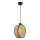 Pakaramais gaismeklis uz vada DRUM 1xE27/60W/230V brūns/melns