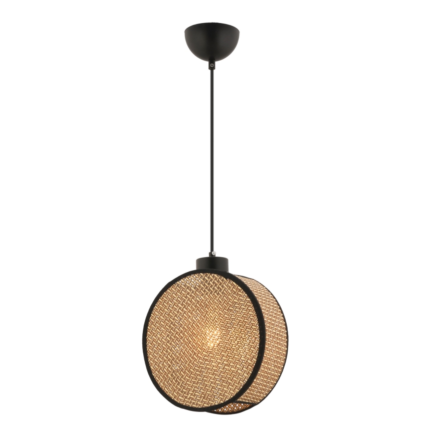 Pakaramais gaismeklis uz vada DRUM 1xE27/60W/230V brūns/melns