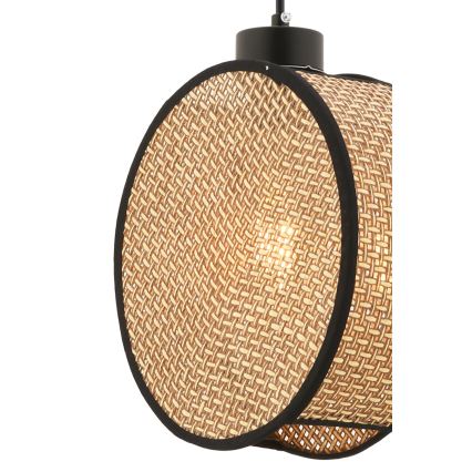 Pakaramais gaismeklis uz vada DRUM 1xE27/60W/230V brūns/melns