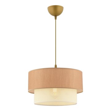 Pakaramais gaismeklis uz vada ECHO 1xE27/60W/230V brūns/krēmīgs