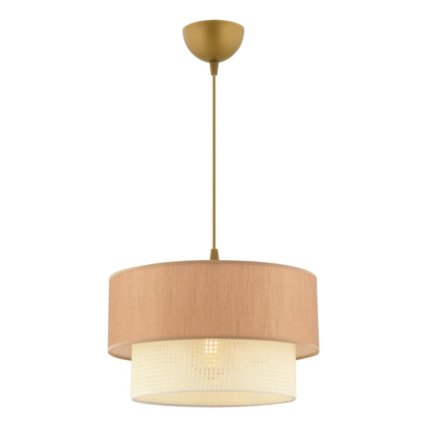 Pakaramais gaismeklis uz vada ECHO 1xE27/60W/230V brūns/krēmīgs
