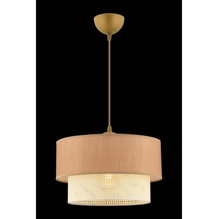 Pakaramais gaismeklis uz vada ECHO 1xE27/60W/230V brūns/krēmīgs