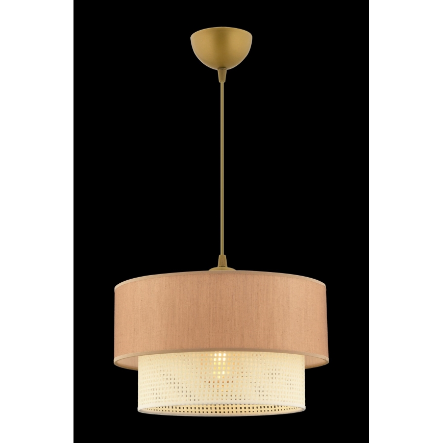 Pakaramais gaismeklis uz vada ECHO 1xE27/60W/230V brūns/krēmīgs
