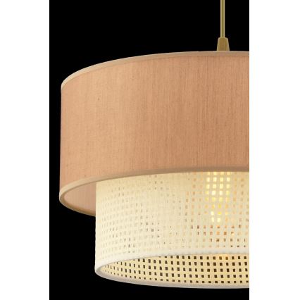 Pakaramais gaismeklis uz vada ECHO 1xE27/60W/230V brūns/krēmīgs
