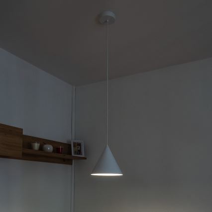 Pakaramais gaismeklis uz vada ETNA II 1xE27/15W/230V Ø 18,5 cm balts
