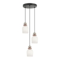 Pakaramais gaismeklis uz vada HILDA 3xE14/40W/230V melns/brūns