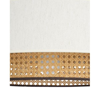 Pakaramais gaismeklis uz vada NATIA 1xE27/60W/230V Ø 45 cm balts/brūns