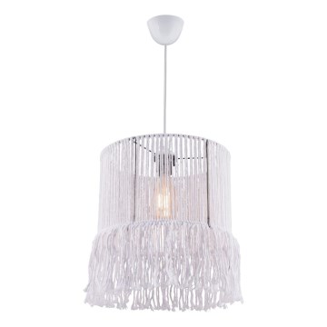Pakaramais gaismeklis uz vada NESS MACRAME 1xE27/40W/230V balts