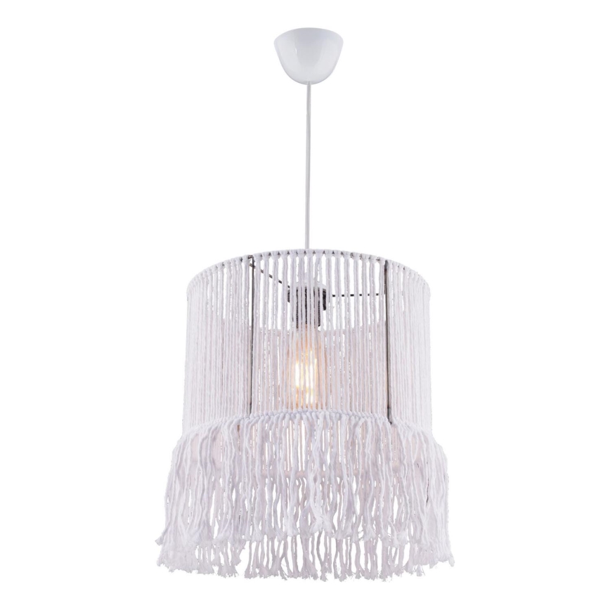 Pakaramais gaismeklis uz vada NESS MACRAME 1xE27/40W/230V balts