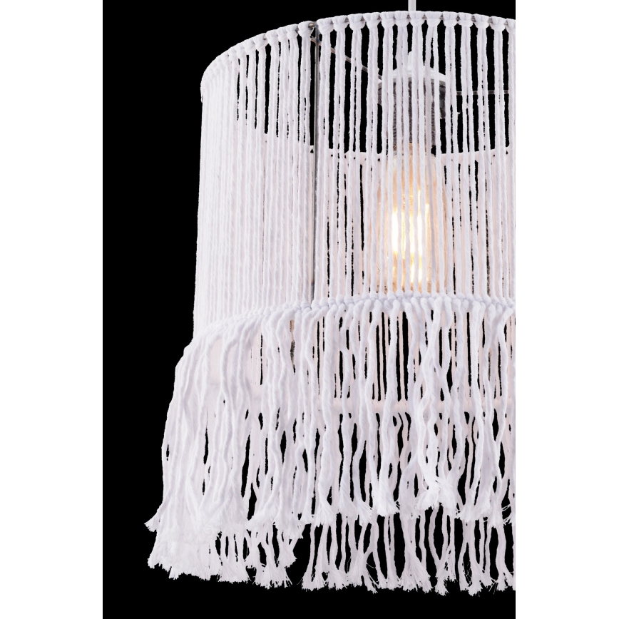Pakaramais gaismeklis uz vada NESS MACRAME 1xE27/40W/230V balts