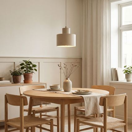 Pakaramais gaismeklis uz vada PARKLA 1xE27/15W/230V bēšs