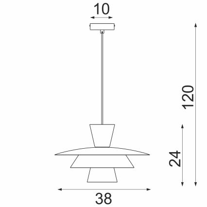 Pakaramais gaismeklis uz vada PLATO 1xE27/15W/230V bēšs