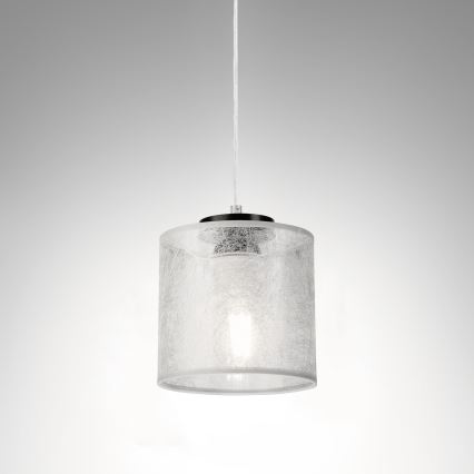 Pakaramais gaismeklis uz vada ROSA 1xE27/60W/230V melns/pelēks