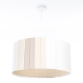 Pakaramais gaismeklis uz vada STRIPES 1xE27/60W/230V Ø 60 cm krēmkrāsains